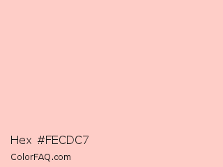 Hex #fecdc7 Color Image