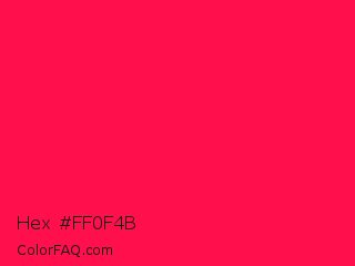 Hex #ff0f4b Color Image