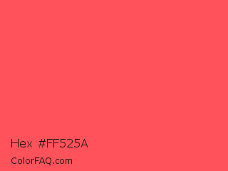 Hex #ff525a Color Image