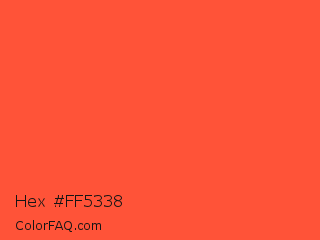 Hex #ff5338 Color Image