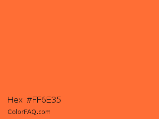 Hex #ff6e35 Color Image
