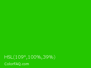 HSL 109°,100%,39% Color Image