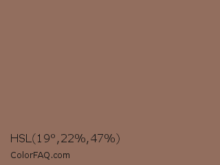 HSL 19°,22%,47% Color Image