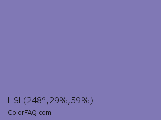 HSL 248°,29%,59% Color Image