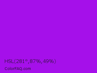 HSL 281°,87%,49% Color Image