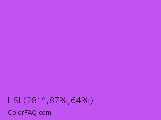 HSL 281°,87%,64% Color Image