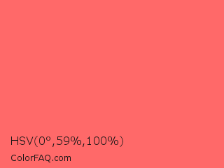 HSV 0°,59%,100% Color Image