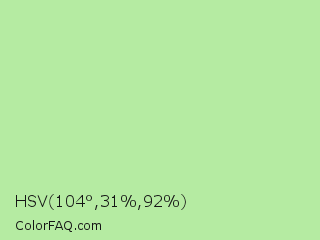 HSV 104°,31%,92% Color Image