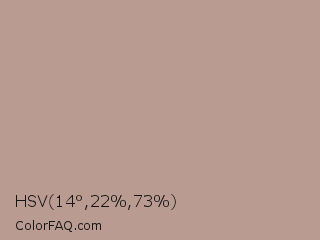 HSV 14°,22%,73% Color Image