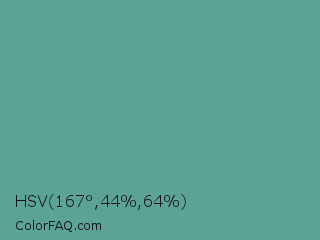 HSV 167°,44%,64% Color Image
