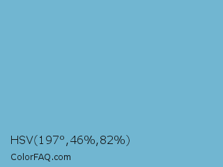 HSV 197°,46%,82% Color Image
