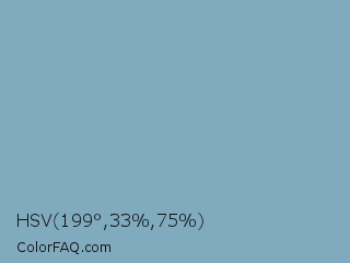 HSV 199°,33%,75% Color Image