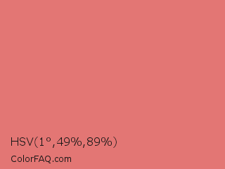 HSV 1°,49%,89% Color Image