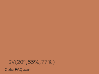 HSV 20°,55%,77% Color Image