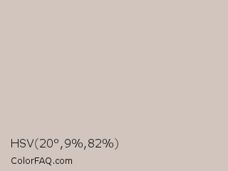 HSV 20°,9%,82% Color Image