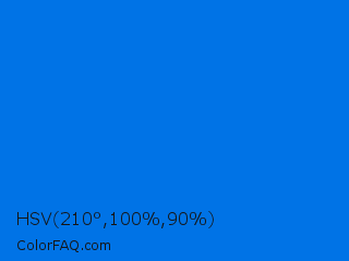 HSV 210°,100%,90% Color Image