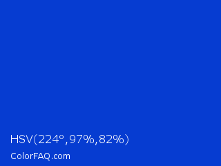 HSV 224°,97%,82% Color Image