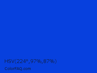 HSV 224°,97%,87% Color Image