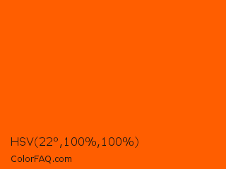 HSV 22°,100%,100% Color Image