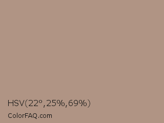 HSV 22°,25%,69% Color Image