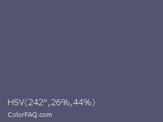 HSV 242°,26%,44% Color Image