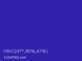 HSV 247°,80%,67% Color Image