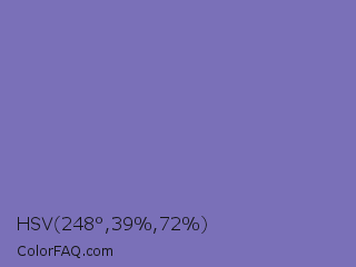 HSV 248°,39%,72% Color Image