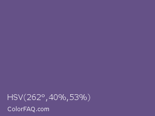 HSV 262°,40%,53% Color Image