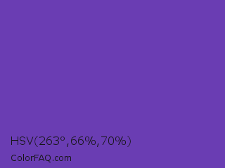 HSV 263°,66%,70% Color Image