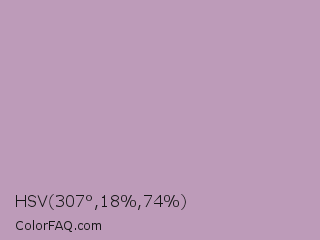 HSV 307°,18%,74% Color Image