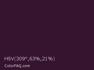 HSV 309°,63%,21% Color Image