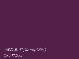 HSV 309°,63%,32% Color Image