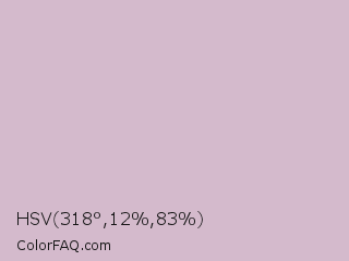 HSV 318°,12%,83% Color Image