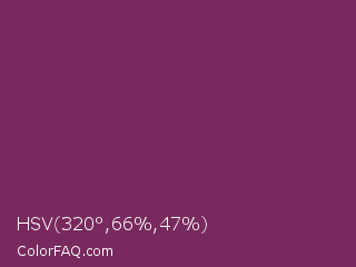 HSV 320°,66%,47% Color Image