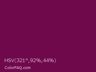 HSV 321°,92%,44% Color Image