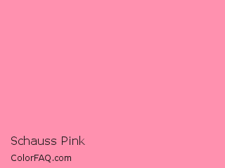 HSV 344°,43%,100% Schauss Pink Color Image