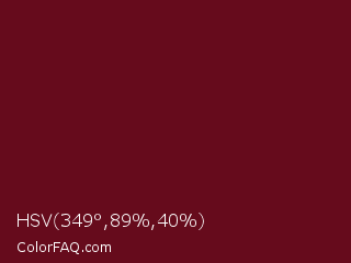 HSV 349°,89%,40% Color Image
