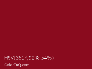 HSV 351°,92%,54% Color Image