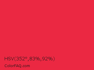 HSV 352°,83%,92% Color Image