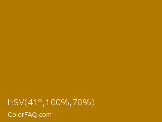 HSV 41°,100%,70% Color Image