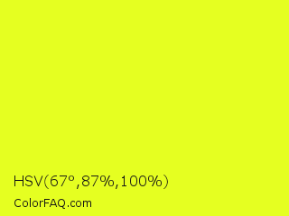 HSV 67°,87%,100% Color Image