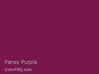 RGB 120,24,74 Pansy Purple Color Image