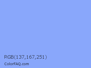 RGB 137,167,251 Color Image