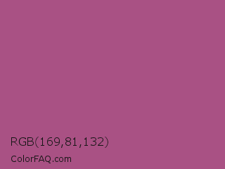 RGB 169,81,132 Color Image