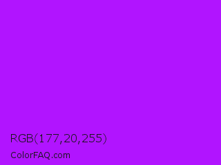 RGB 177,20,255 Color Image