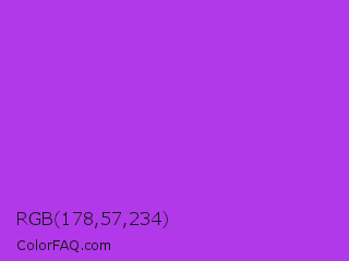 RGB 178,57,234 Color Image