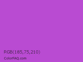 RGB 185,75,210 Color Image