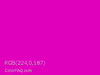 RGB 224,0,187 Color Image