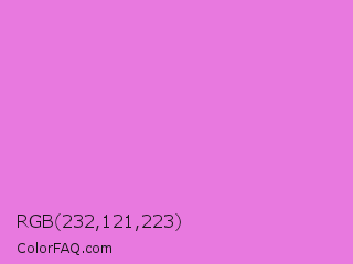 RGB 232,121,223 Color Image