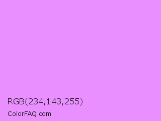 RGB 234,143,255 Color Image